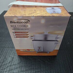 BRENTWOOD 5 CUP RICE COOKER WITH STEAMER WHITE | TS-600S